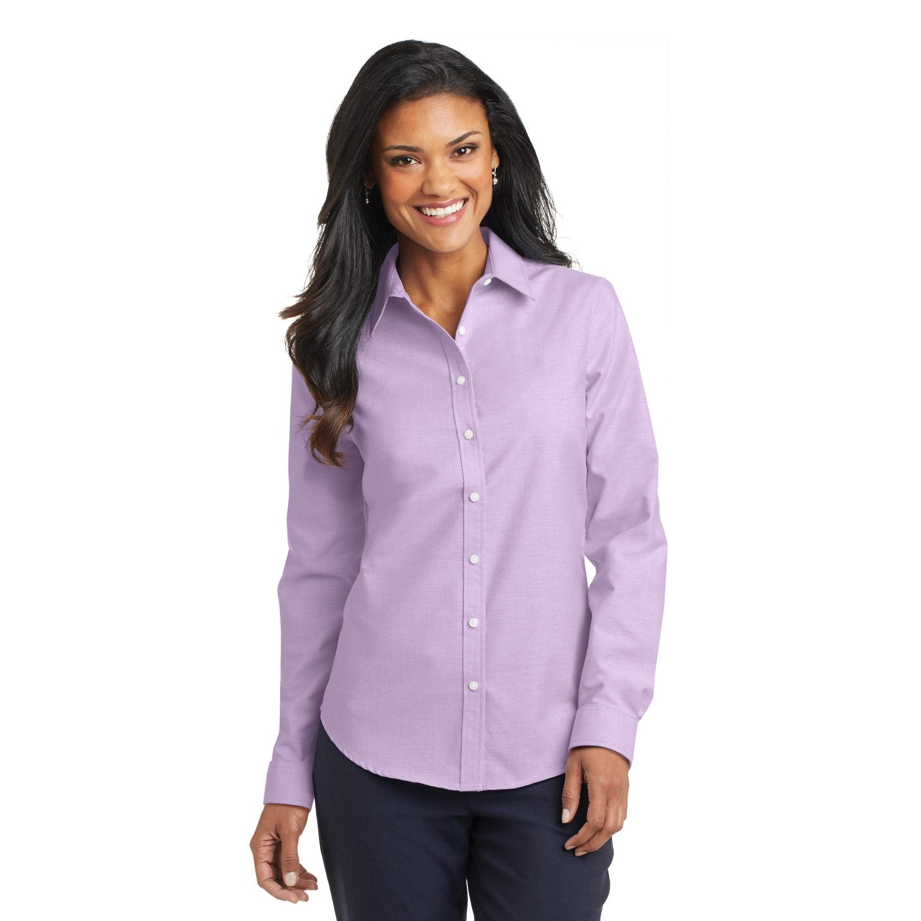 Port Authority-Port Authority® Women's SuperPro™ Oxford Shirt. L658-MedTech-5